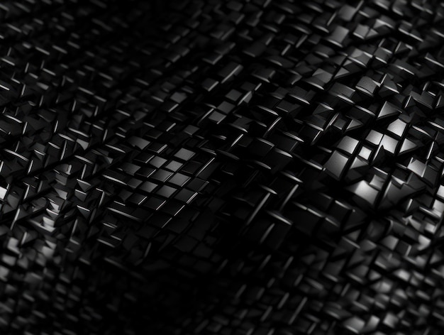 Negro oscuro Fondo de cuadrícula geométrica Textura abstracta oscura moderna Creada con tecnología de IA generativa