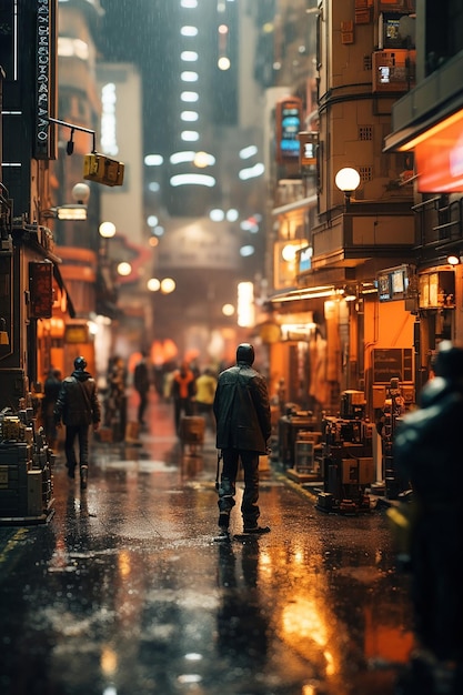 Neigungsverschiebung anamorphe analoge Fotografie von Blade Runner 2049