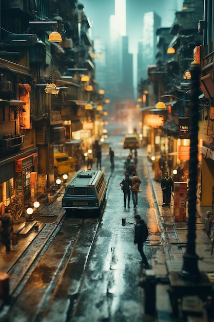 Neigungsverschiebung anamorphe analoge Fotografie von Blade Runner 2049