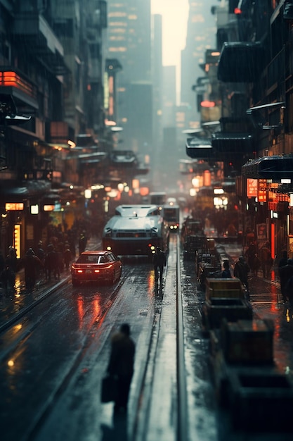 Neigungsverschiebung anamorphe analoge Fotografie von Blade Runner 2049