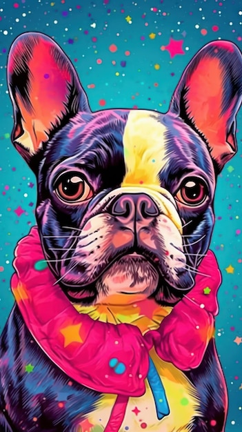 Neo pop art de cachorros de Natal