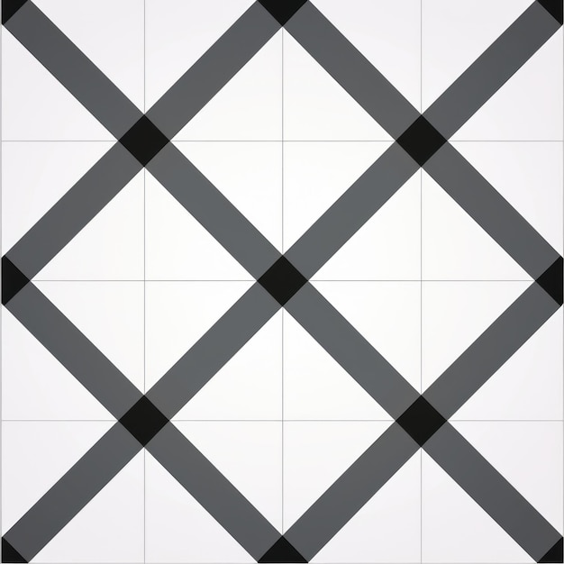 Foto neoklassizistische komposition minimalistische illustrationen von weißem und schwarzem fliesenboden