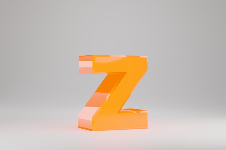 Foto neón 3d letra z minúscula. letra de neón amarillo aislada sobre fondo blanco. alfabeto que brilla intensamente de neón amarillo brillante. carácter de fuente renderizado 3d.