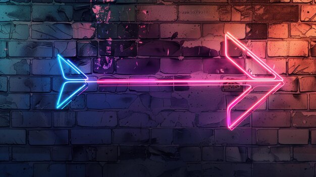 Neon Arrow Generação Ilustrativa AI