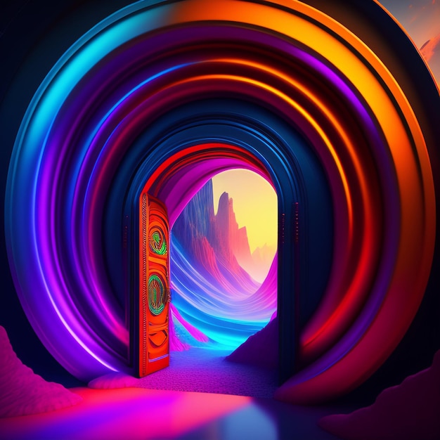 Neon Background Ai Gerar