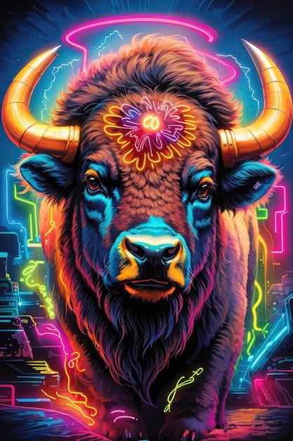 Neon Bison Dreams Un regreso surrealista de los 80