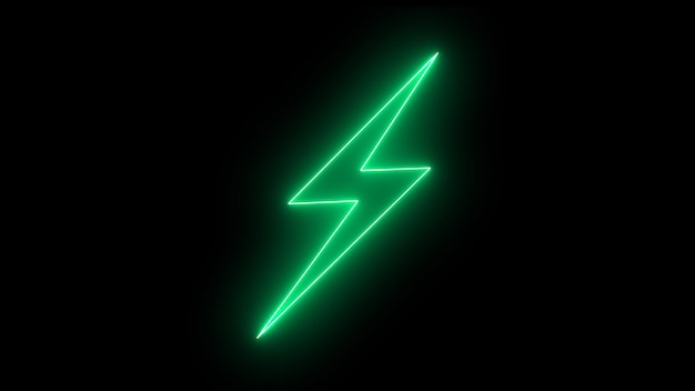 Neon-Blitz-Satz Elektrischer Schraubensymbol Hochspannungs-Gronzen-Neon
