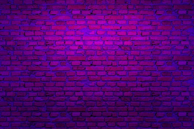 Neon Brick Wall Hintergrundkonzept 3D-Render