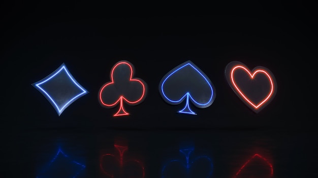 Neon Casino Karte passt zu Premium Foto