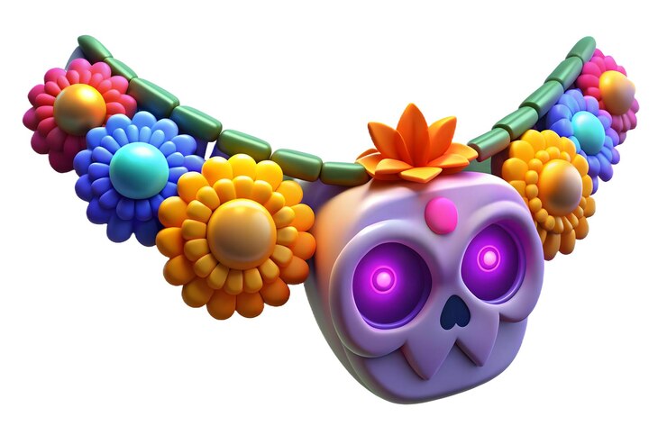 Foto neon cempas chil flat garland em conceito de luz abstrato digital como uma composição digital vibrante fea