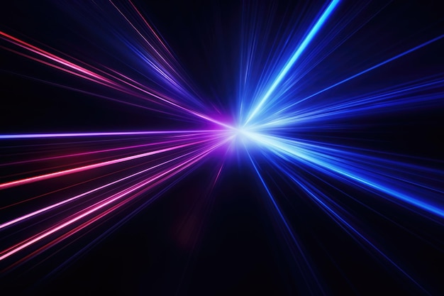 Neon-Cyberflare auf dunklem abstrakten Hintergrund