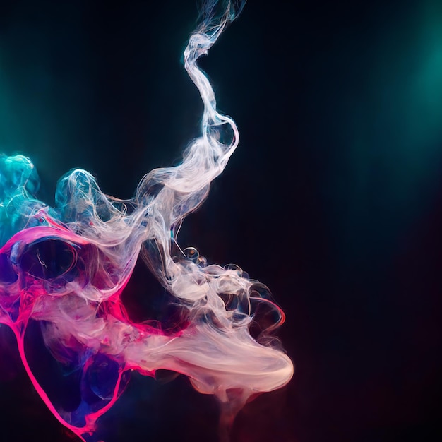 Néon de textura de fumaça de fumaça abstrata de fundo cinematográfico