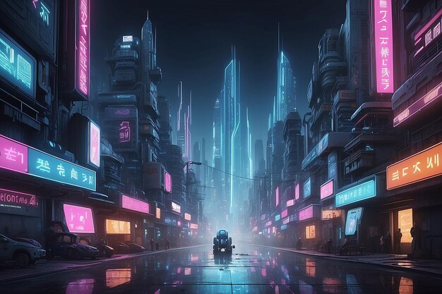 Neon Dominance Un vistazo distópico a un mundo robótico donde la inteligencia artificial da forma al interminable paisaje urbano