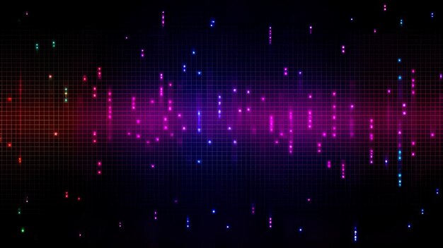 Neon dot matrix background com vibrante menta verde e magenta AI generative