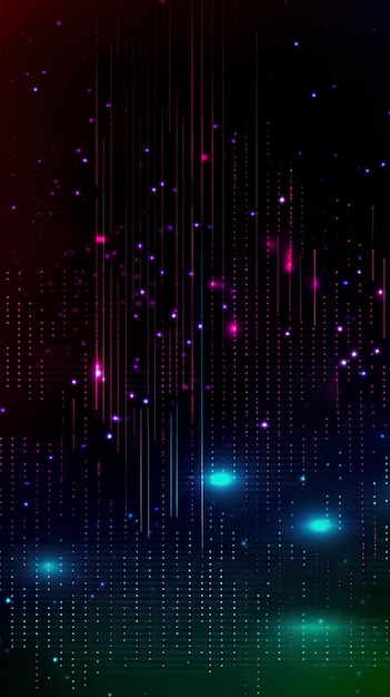 Neon dot matrix background com vibrante menta verde e magenta AI generative