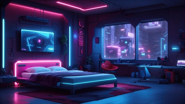 Neon Dreams O Santuário Cyberpunk do Edge Runner