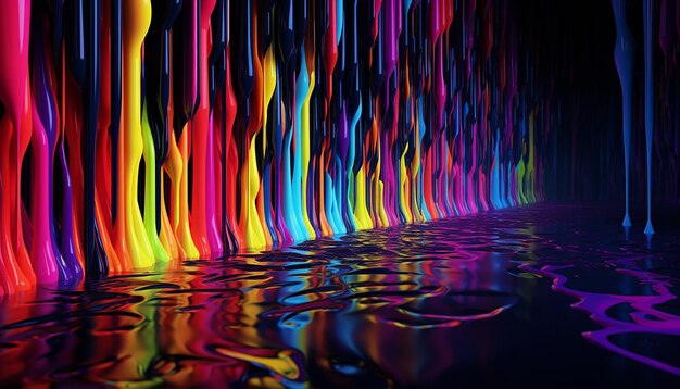 Neon drippy fundo abstrato 8k papel de parede de qualidade