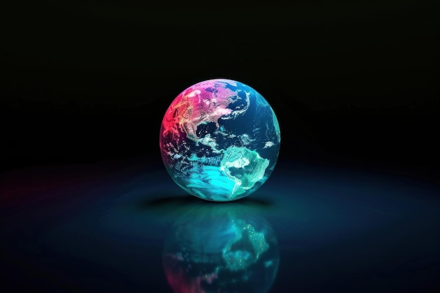 Neon-Erde Astronomie Universum im Freien