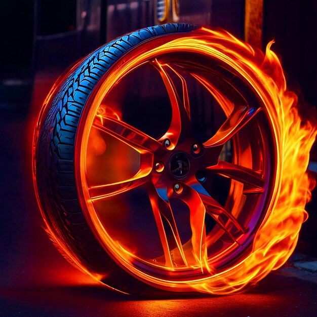 Neon Flames Tires imagens de incêndio para download gratuito