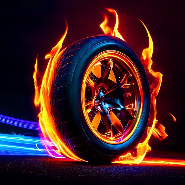 Foto neon flames tires imagens de incêndio para download gratuito