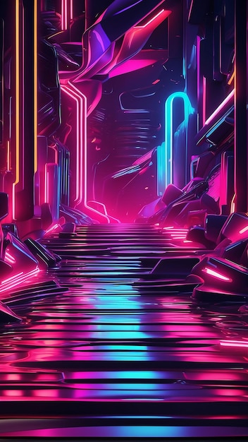 Neon-Hintergrund für Cyberpunk