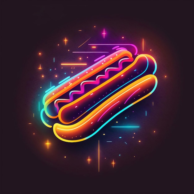 neon-hot-dog-illustration