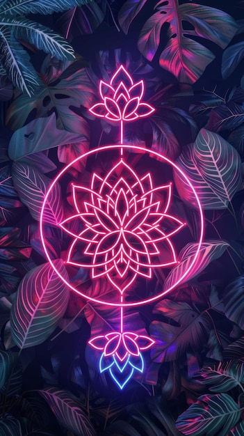 Neon Inspiração Geração Ilustrativa AI