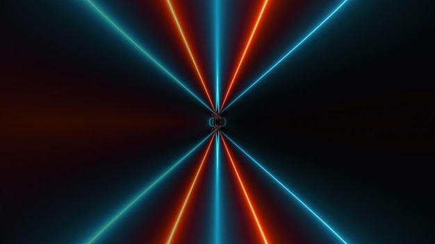 Neon-Linien-Tunnel