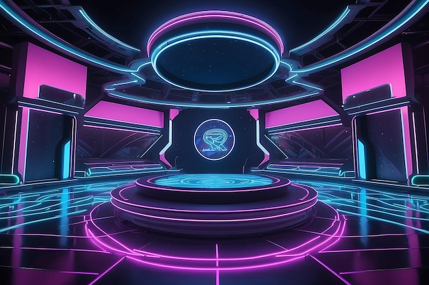 Neon Nexus vibrações futuristas no CartoonStyle Stage