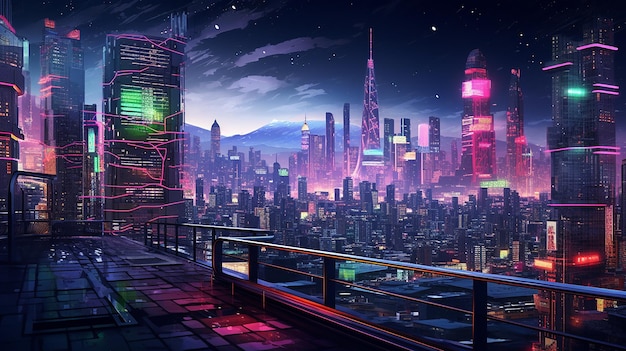 neon nexus un vistazo al futuro del paisaje urbano