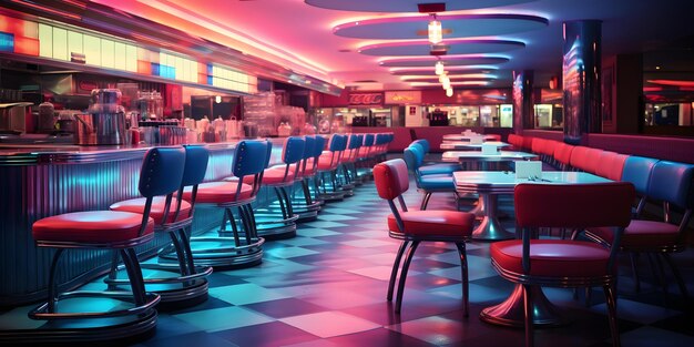 Neon Nights' Diners y Lat Concept Neon Night Diners Come tarde en la noche