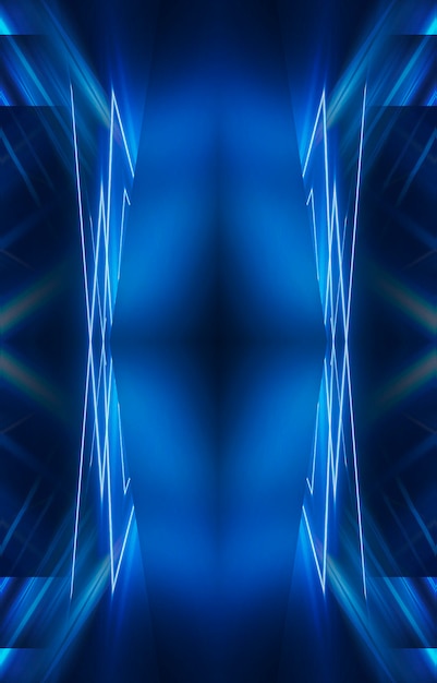 Foto neón oscuro azul abstracto