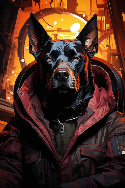 Neon Paws Cyberpunk Malinois belga (en inglés)