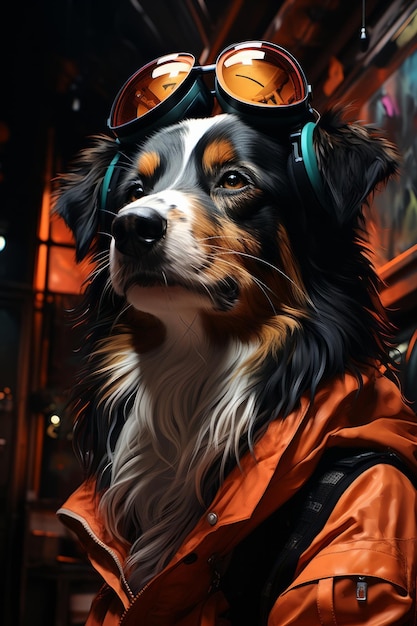 Neon Pfoten Cyber Collie Betrachtung