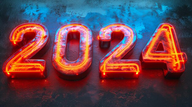 Neon radiante intrincadamente trabalhado Letras acrílicas de 2024