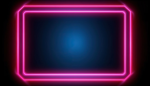 Foto neon rosa fundo preto generative ai