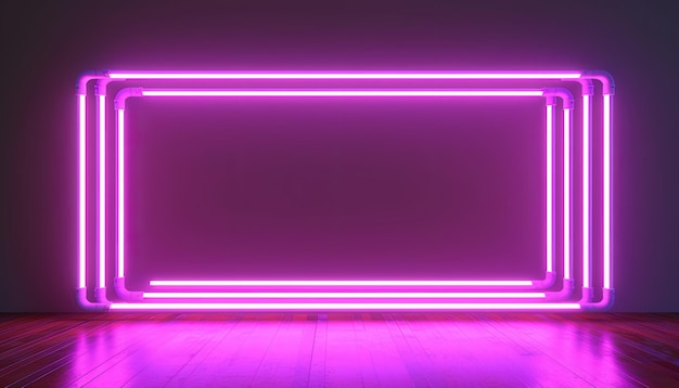 Neon rosa Fundo preto Generative Ai