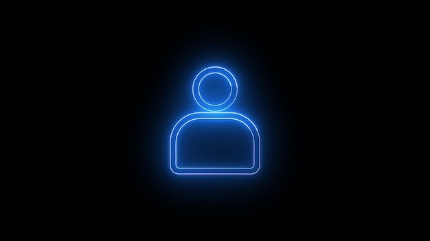 Neon-schwarzes Profil-Symbol mit kühnen leuchtenden Effekten für moderne, schlanke DesignsProfil-Ikonen im Neon-Schwarzen Stil bieten ein einzigartiges und auffallendes Aussehen