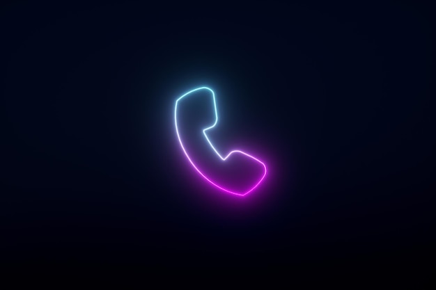 Neon-Telefon-Symbol