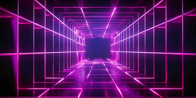 Neon-Tunnel-Hintergrundquadrate
