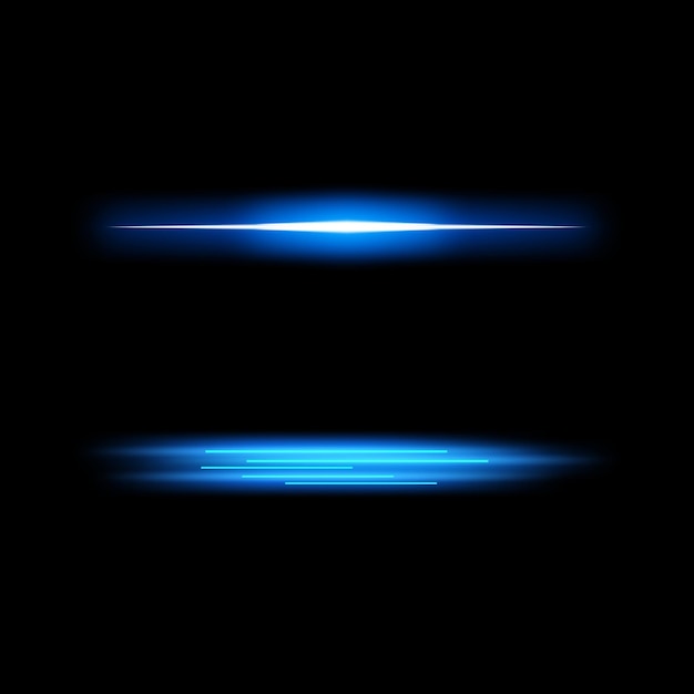 Neonblau leuchtender Rahmen isoliert auf schwarzem Hintergrund Vektorillustration