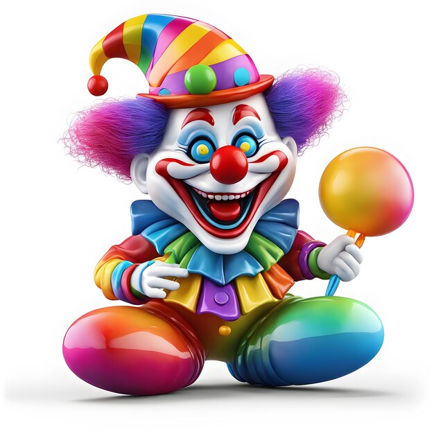 Foto neonfarben komischer clown-clipart