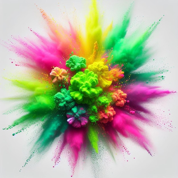 Neonfarben-Splash