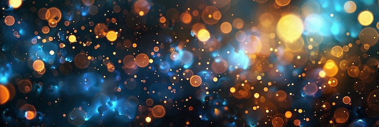 Foto neonleuchtung mit verschwommenem effekt lebendiges gold und blau