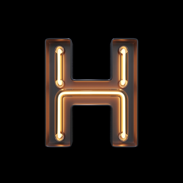 Neonlicht Alphabet H