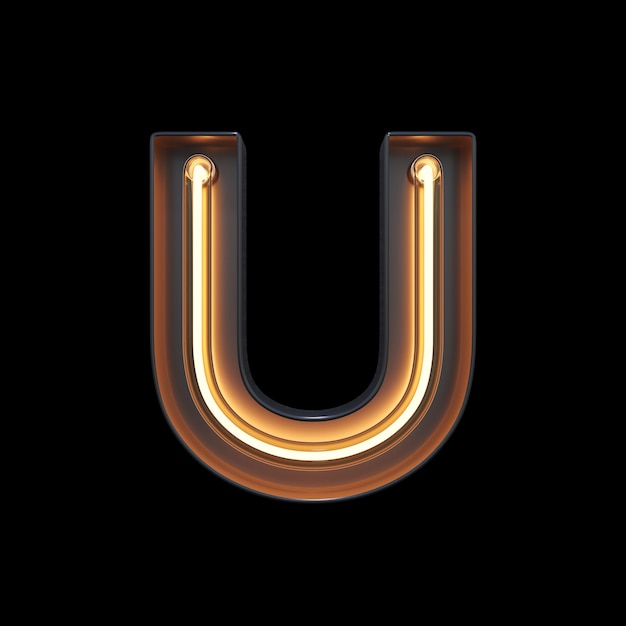 Neonlicht Alphabet U