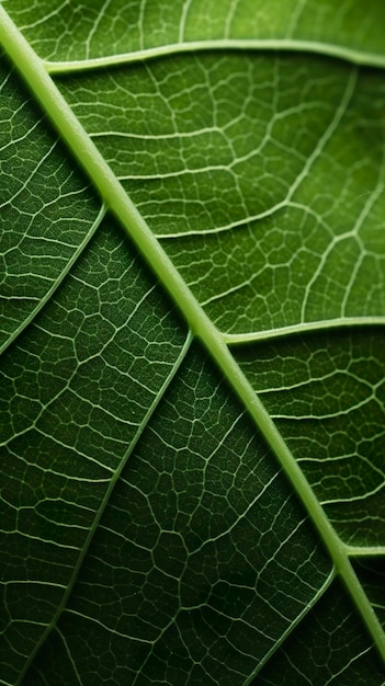 Nervos de folha verde aproximados geram ai