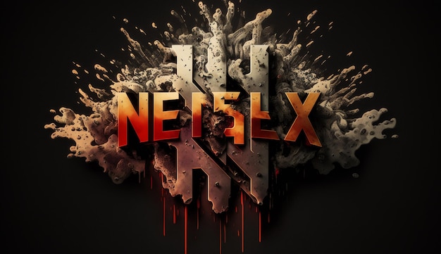 Foto netflix logo diseño símbolo vector ilustración imagen ai generado arte