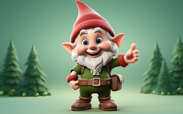 Netter lächelnder Weihnachtsmann, der auf leeren Werbebannerhintergrund zeigt