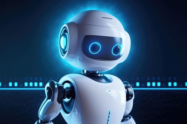 Netter Robotercharakter Chatbot für Social Media Chat